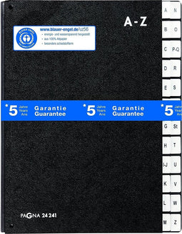 PAGNA - Lessenaarordner 24-tabs A-Z - Zwart - Hardkarton - A4