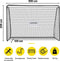 Dunlop Voetbaldoel - Voetbal Goal 300 x 205 x 120 cm - Snelle Montage - Metaal - Zwart
