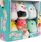 Squishmallows MicroMallows - Pluche 6,5cm - 6-pack Cailey Crab Cole Turtle Connor Cow Gavi Turkey Hasani Hedgehog Zarina Banana Slug (6 stuks)