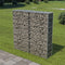 vidaXL - Schanskorfmuur - met - deksels - 100x20x100 - cm - gegalvaniseerd - staal