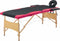 vidaXL - Massagetafel - inklapbaar - 2 - zones - hout - zwart - en - roze