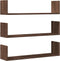 vidaXL - Wandschappen - 3 - st - 80x18x18 - cm - bewerkt - hout - bruin - eikenkleurig