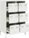 vidaXL Hoge Kast - 68x39x101,5 cm - Koudgewalst Staal - Wit