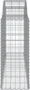 vidaXL - Schanskorven - 3 - st - gewelfd - 200x50x100/120 - cm - ijzer