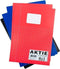 Pakket van 5-pak schriften - Ruit 10mm - A4 Formaat - Basic - Rood / Blauw / Zwart