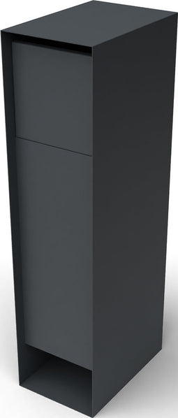 Pakun brievenbus zwartgrijs ral 7021 300x450x1200 mm