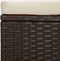 vidaXL - Hocker - met - kussen - 40x30x40 - cm - poly - rattan - bruin