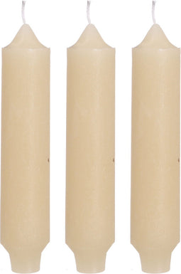 Palermo kaarsen set 3 stuks dia. 3.5 x H 17 cm creme