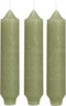 Palermo kaarsen set 3 stuks dia. 3.5 x H 17 cm groen