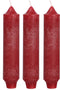 Palermo kaarsen set 3 stuks dia. 3.5 x H 17 cm rood