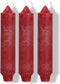 Palermo kaarsen set 3 stuks dia. 3.5 x H 17 cm rood