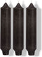 Palermo kaarsen set 3 stuks dia. 3.5 x H 17 cm zwart