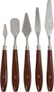 Paletmessen set, l: 17-23 cm, b: 1,5-2,5 cm, 5 stuks