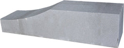 Palissade block wave 60x15x15 cm grijs prijs per stuk
