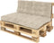 Pallet kussenset bruin, 118x79x14 cm, gemaakt van katoen