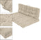 Pallet kussenset bruin, 118x79x14 cm, gemaakt van katoen