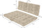 Pallet kussenset bruin, 118x79x14 cm, gemaakt van katoen