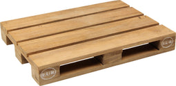 Pallet - mini - hout - 18.5x13.5x2.3cm - naturel - 10 stuks