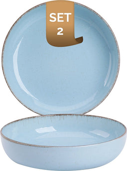 Palmer Bord diep Antigo 19 cm Lichtblauw Porselein 2 stuks