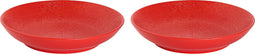 Palmer Bord diep coupe Cubical 23 cm Rood Stoneware 2 stuks