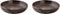 Palmer Bord diep coupe Metallic 15 cm Bruin Stoneware 2 stuk(s)