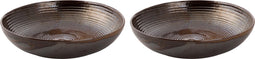 Palmer Bord diep coupe Metallic 26 cm Bruin Stoneware 2 stuk(s)