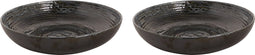 Palmer Bord diep coupe Metallic 26 cm Zilver Stoneware 2 stuk(s)