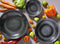 Palmer Bord diep coupe Metallic 26 cm Zilver Stoneware 2 stuk(s)