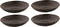 Palmer Bord diep coupe Ruston 22 cm Bruin Stoneware 4 stuks