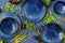 Palmer Bord Kiryu 23.5 cm Blauw Porselein 2 stuks