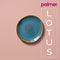 Palmer Bord Lotus 20.5 cm Turquoise Zwart Stoneware 2 stuks