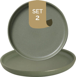 Palmer Bord Sandy Loam 22 cm Groen Stoneware 2 stuks