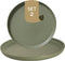 Palmer Bord Sandy Loam 28 cm Groen Stoneware 2 stuks