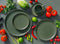 Palmer Bord Sandy Loam 28 cm Groen Stoneware 2 stuks