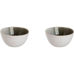 Palmer Bowl Nordic 15 cm 90 cl White Green Stoneware 2 piece(s)