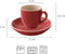Palmer - Colors - Koffie kop en schotel - 6 stuks - 14 cl - Rood - Porselein - Koffiekopjes
