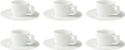 Palmer Espressokop en schotel White Delight 7 cl - 13 cm Wit Porselein 6 stuks