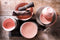 Palmer Pastabord coupe Cubical 23 cm Roze Stoneware 2 stuks