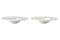 Palmer Pastabord White Delight 24 cm Wit Porselein 2 stuks