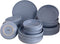 Palmer - Sandy Loam - Serviesset - 6 persoons - 24 delig - Blauw - Stoneware - Bordenset