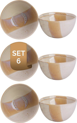 Palmer Schaal Beach 15.5 cm 80 cl Beige Stoneware 6 stuks
