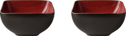 Palmer Schaal Lava 14 x 14 cm 60 cl Bruin Rood Stoneware 2 stuks