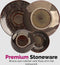 Palmer Serviesset Victory Stoneware 6-persoons 24-delig Bruin
