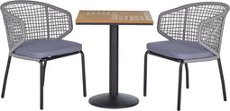 PALMI - Bistroset voor 2 - Grijs - Staal
