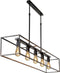 Atmooz - Hanglamp Dixon 140 - Industrieel - Woonkamer / Slaapkamer / Eetkamer - Plafondlamp - Zwart - Hoogte 100cm - Metaal