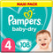 Pampers - Baby Dry - Maat 4 - Mega Pack - 108 luiers - 9/14 KG