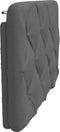 vidaXL - Hoofdbordkussen - 80 - cm - stof - donkergrijs