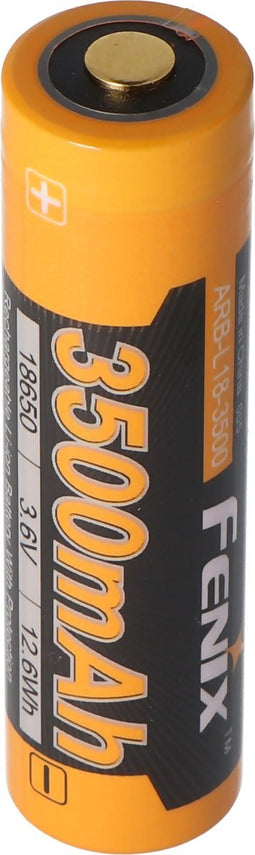 Panasonic 18650 Li-ionbatterij met 3500 mAh en drievoudig beschermingscircuit, 68,66 x 18,4 mm