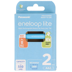 Panasonic eneloop lite, pre-charged, retail blister (2-pack) BK-4LCCE/2BE rechargeable battery NiMH,