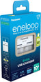 Panasonic eneloop USB-lader voor 2 of 4 AA/AAA NiMH-batterijen, met 6 veiligheidsfuncties